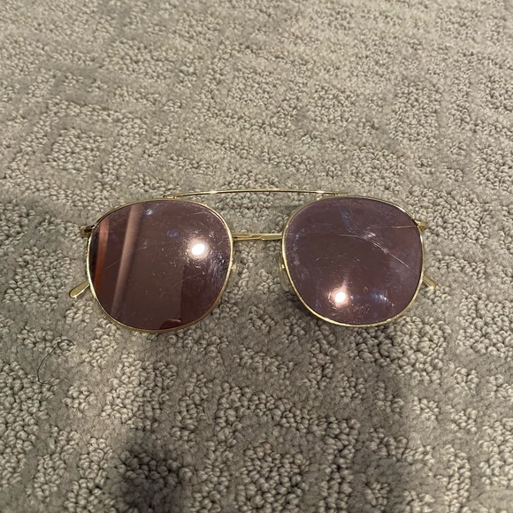 Illesteva rose gold reflective sunglasses